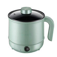Electric Hot Pot 1.7L NonStick Mini Electric Cooker with Dual Power for Dorm and Apartment Cooking