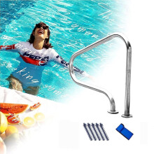 304 Stainless Steel Swimming Pool Handrail with Breathable Grip Cover for Easy Secure Installation