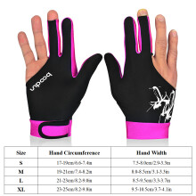 BOODUN 1 Piece Billiard Glove for Men Women, Size S-XL, Light/Dark Blue