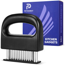 Meat Tenderizer Tool with 48 Sharp Stainless Steel Blades, Ergonomic NonSlip Grip, Dishwasher Safe