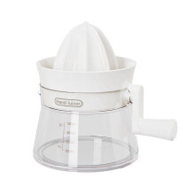 Hand Crank Citrus Juicer - Easy to Use, Ergonomic Manual Press for Fresh Orange, Lemon, Lime Juice - Dishwasher Safe