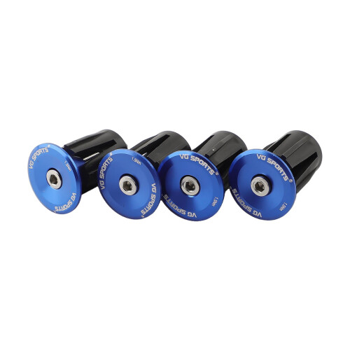 Aluminum Alloy Handlebar Plug Bicycle Handlebar Plug Road Folding Expansion Plug blue 2