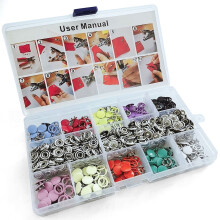 Tssuoun 200 Pieces Snap Buttons Pliers Tool Baby Clothing Fasteners Starter Fabric Snaps Set Household Studs Kit Home Supplies Without Tools