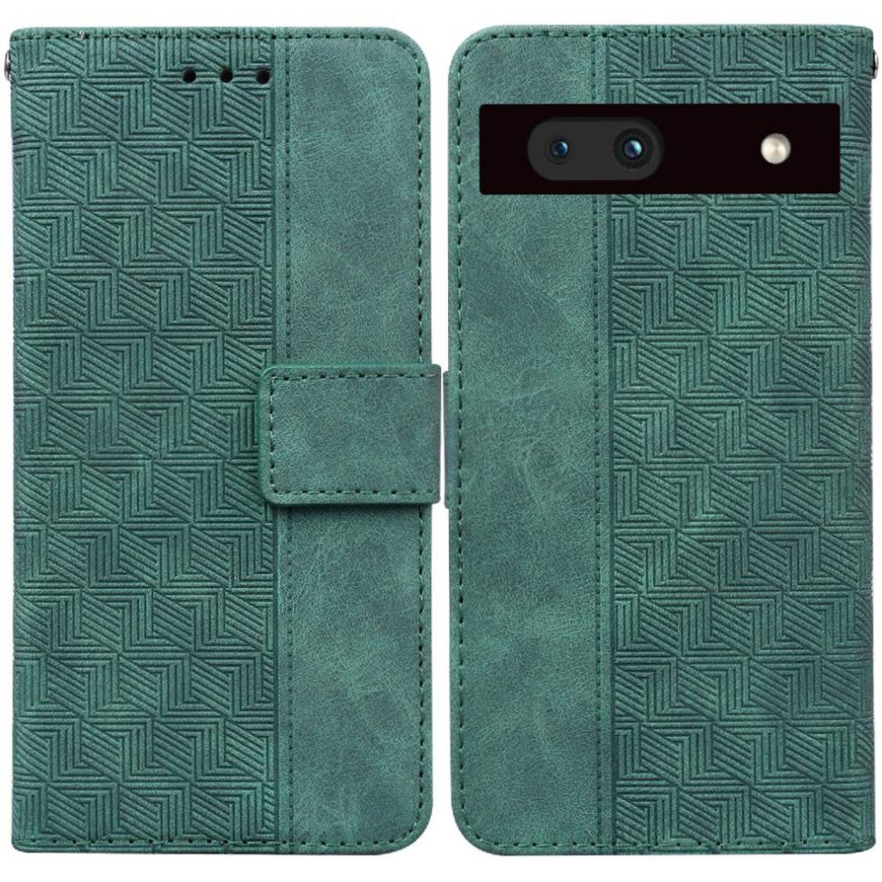 Case For Google Pixel 7A Flip Folio Kickstand Feature Premium Pu Leather Wallet Cover Geometric Embossed 9389440265752