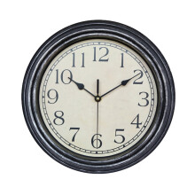 Office Wall Mount Clock Vintage Decor Clocks for Kitchen Bedrooms Wood-like Electronic