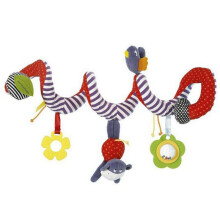 Baby Spiral Plush Toys, Animal Stroller Toy Stretch & Spiral Activity Toy Car Seat & Hanging Rattle Crib Mobile, Newborn Sensory Toy Gift 0-12M