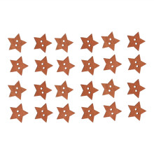 100pcs 2 Holes Wooden Stars Buttons Five-Pointed Star Shaped Buttons for Clothing Sewing Crafting Scrapbook Craft