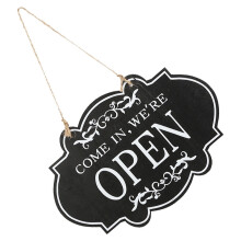 Open Closed Sign for Business Wooden Double-sided Closed Open Hanging Sign
