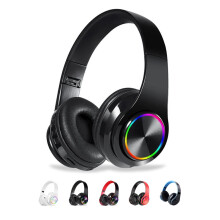 B39 RGB Luminous Wireless Gaming Headset Stereo Headphone Bluetooth 5.0 Foldablet Earphone Headphone Mic (3.5mm Plug)