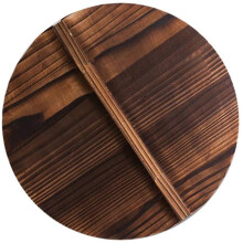 Natural Wooden Wok Lid, 14/15 Inch Japanese Style Pot Cover with Large Handle, Anti-Hot & Anti-Spillover Pan Lid for Home Kitchen, Brown
