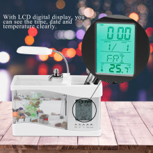 Elegant LED Fish Tank with Digital Screen - Perfect for Home or Office