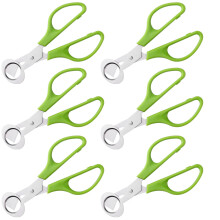 6Pcs Quail Egg Cutter Stainless Steel Scissors with Precise Clean Cutting and Ergonomic Grip Green