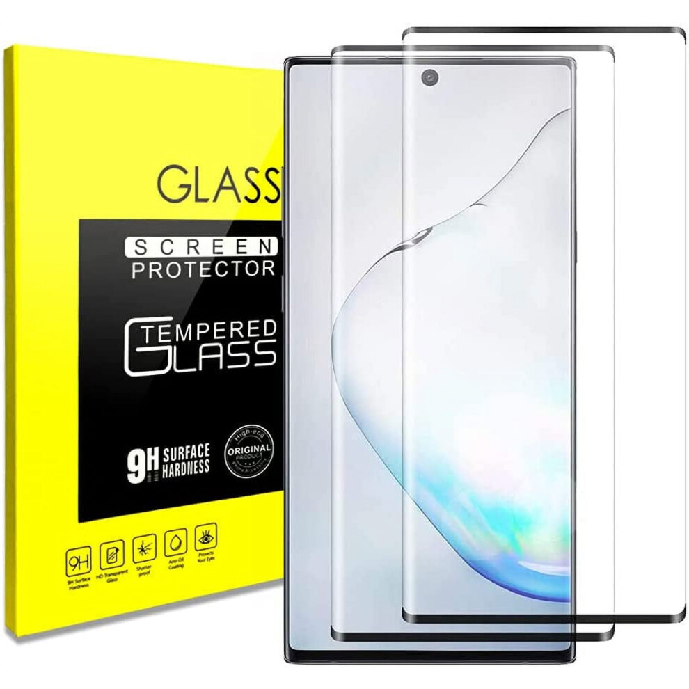 Compatible With Samsung Galaxy Note 10 Tempered Glass Screen Protector Galaxy Note 10 [3D Curved] [Fingerprint Recognition] Clear Full 9389440814004