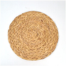 x Round water hyacinth placemats 30 cm, quality placemats in woven rattan, placemats, insulating and heat-resistant placemats