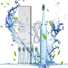 ZKCCNUK Electric Toothbrush with 6 Heads, 5 Modes, 20-Speed Timer, IPX7 Waterproof - Compatible with Smart Devices