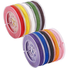 9 Color 0.03inch Chinese Knotting Braided Beading Cord Nylon Kumihimo Macrame Thread String