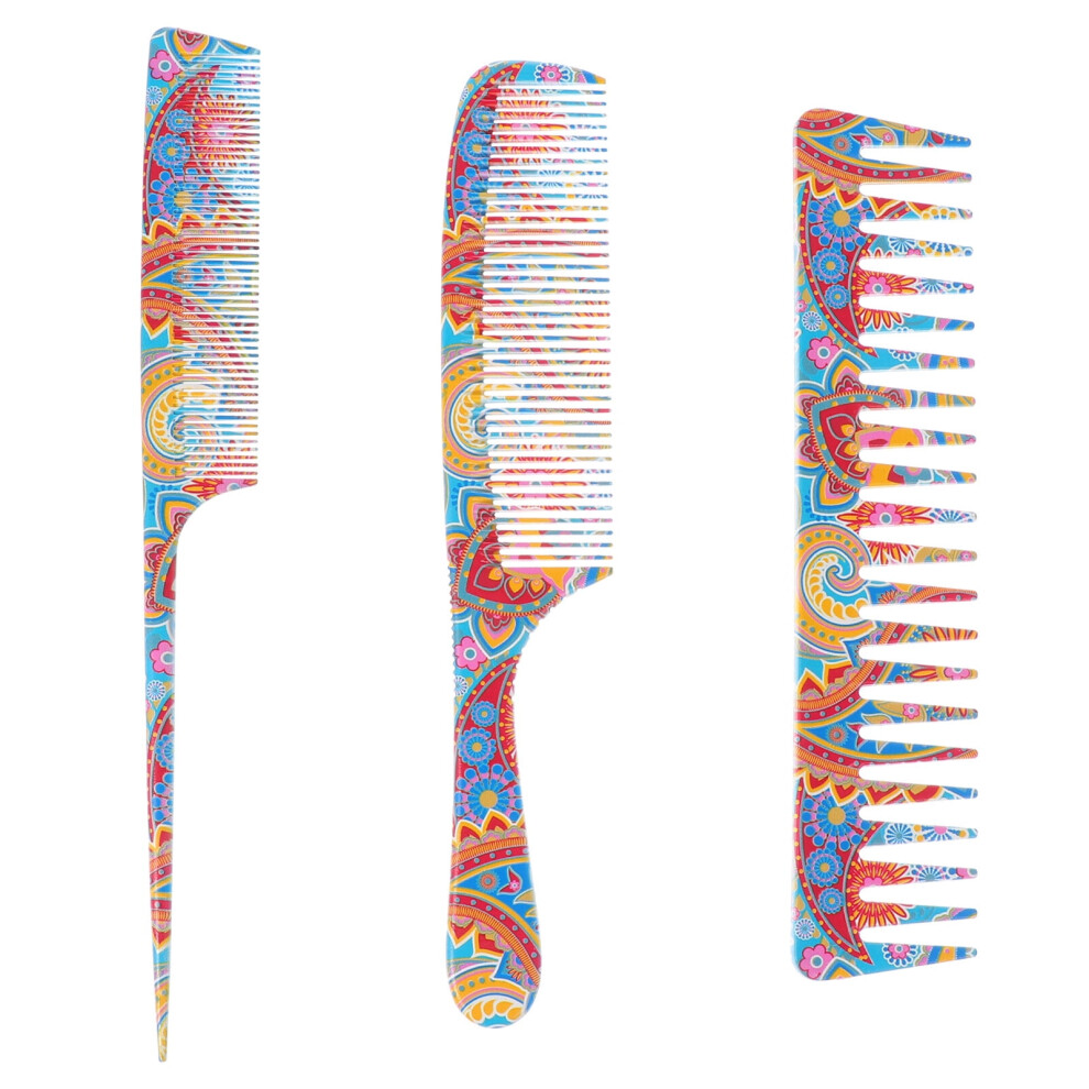 Unisex 3Pcs Styling Combs Hairstyling Combs Hairdressing Combs Hair Combs (Assorted Color)