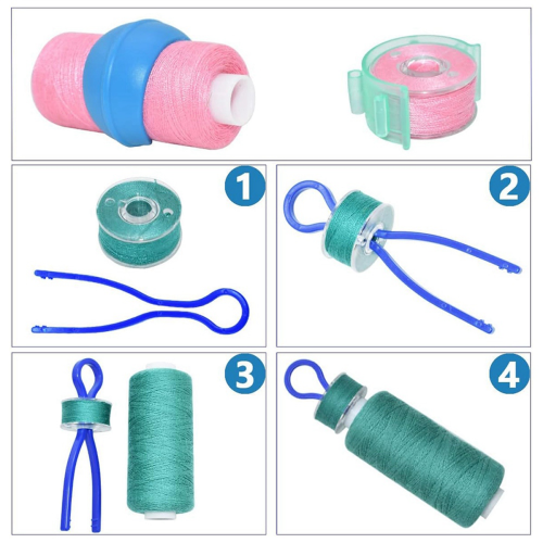 142Pcs Bobbin Thread Organizing Clips,70 Bobbin Holder Clips,32 Silicone Holder Bobbin Holders,40 Bobbin Thread Holders 2