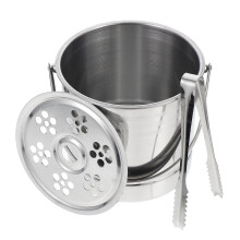 Bar Ice Bucket Thickened Barrel Useful Bucket Stainless Steel Ice Cube Retro Cooler Handheld Bucket