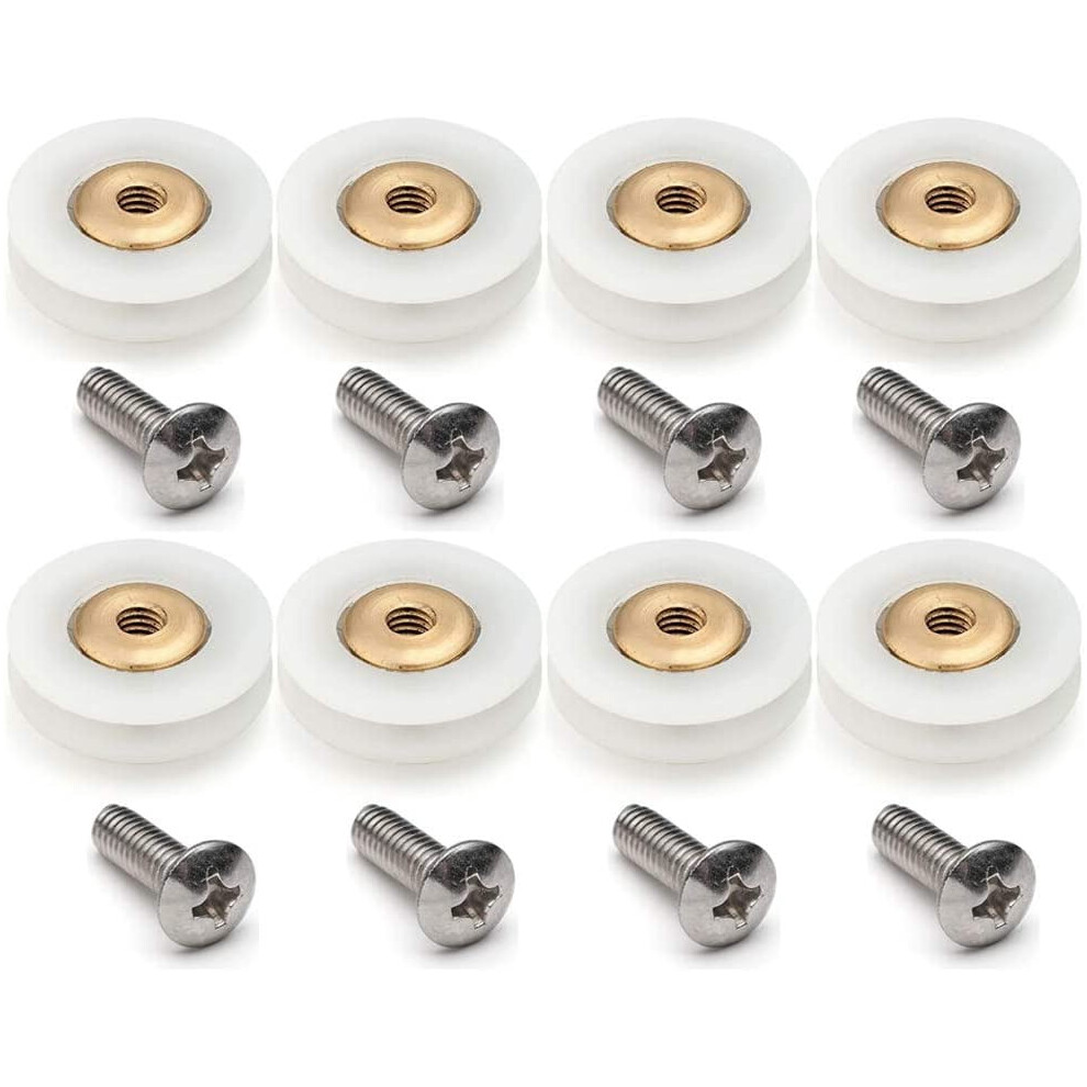 Replacement Shower Door Rollers/Runners/Wheels Grooved 19Mm Diameter (19Mm-8Cs) 9389440591158
