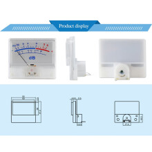 White Meter Power Amplifier High Precision VU Meter Power, Digital Multimeter