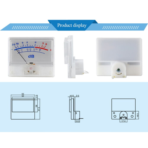 White Meter Power Amplifier High Precision VU Meter Power, Digital Multimeter