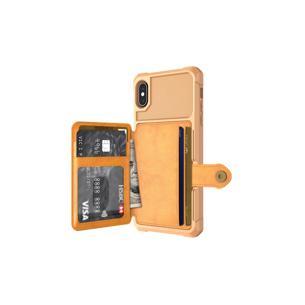 Case With Card Slot - Compatible With Iphone Xs Max Brown 9389440674448