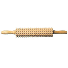 Rolling pin with steel shaft 220x50mm Natural