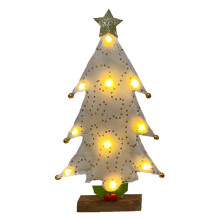 ELEVENTIME Felt Mini Christmas Tree with LED Lights & DIY Ornaments, Prelit Tabletop Xmas Decor Compatible with Small Spaces