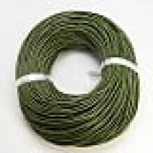 Cowhide Leather Cord Leather Jewelry Cord Jewelry DIY Making Material Round Dyed Dark Olive Green 2mm DIY