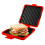 Microwave Sandwich Maker with Fast Heatwave Technology, NonStick, Dishwasher Safe, Red 1