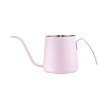 Pink 304 Stainless Steel Gooseneck Kettle for Pour Over Coffee with Precise Flow Control Handle