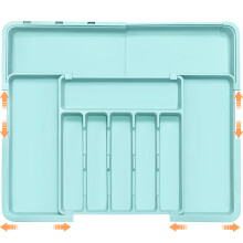 Expandable Silverware Drawer Organizer BPA Utensil Tray 69 Slots Adjustable for Kitchen
