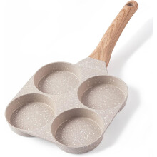 Egg Pan Omelette Pan, 4-Cup Nonstick Granite Omelette Skillet - Pancake Pan and Healthy Egg Cooker Suitable for Gas Stove & Induction Cookware