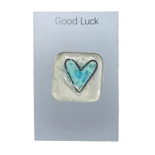 DAMIFU 3d Crystal Heart Decor Cute Gift A Little Pocket Heart Hug Keepsake Birthday blue Good Luck
