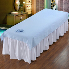 Massage Bed Sheet Salon Bed Cover Spa Table Cover Fitted Cotton Bed Sheet with Hole