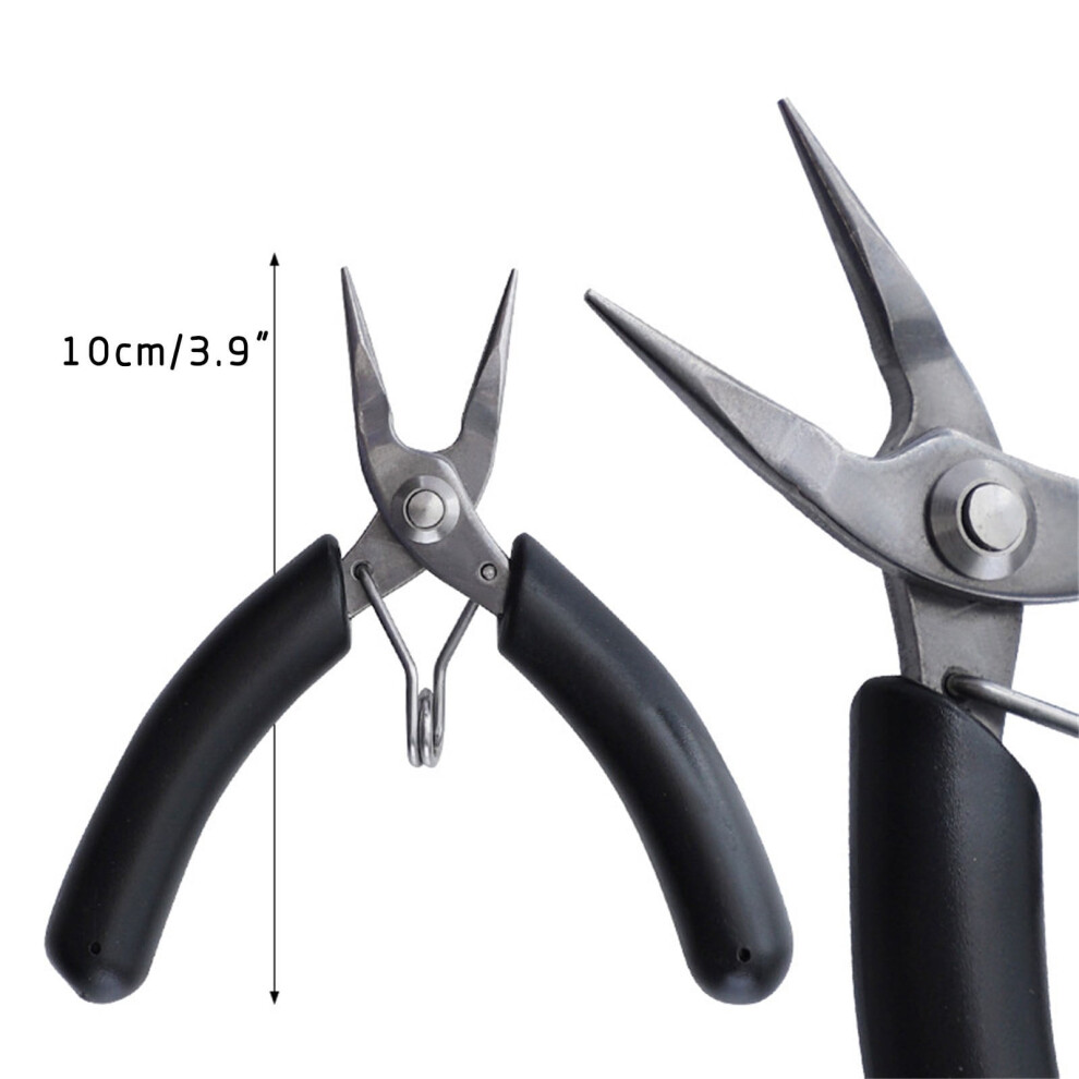 Cailmei Stainless Steel Pliers Pointed Nose Pliers Flat Nose Curved Nose Pliers Black D 9389440417670
