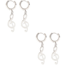 2 Pairs Musical Note Earrings Symbol Decoration Hanging Men Jewelry Mens Stud Cool and Women Man