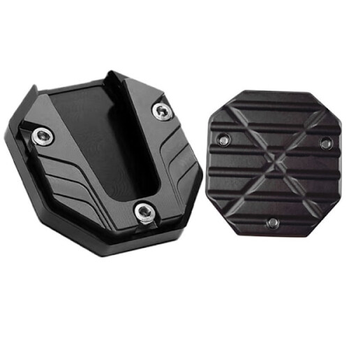 Side support plate for motorcycles and scooters Black