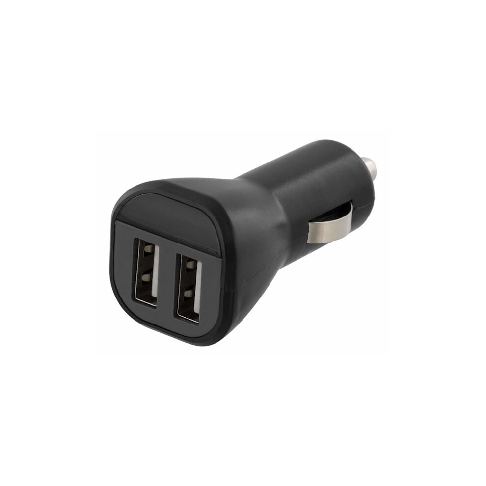 Deltaco Car Charger With 2 Usb Ports, 12-24V, 2.4A, Black 9389440817074