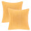 Phantoscope 20" x 20" Modern, Contemporary, Transitional Orange Striped Polyester Throw Pillow , ( 2 Count) 5
