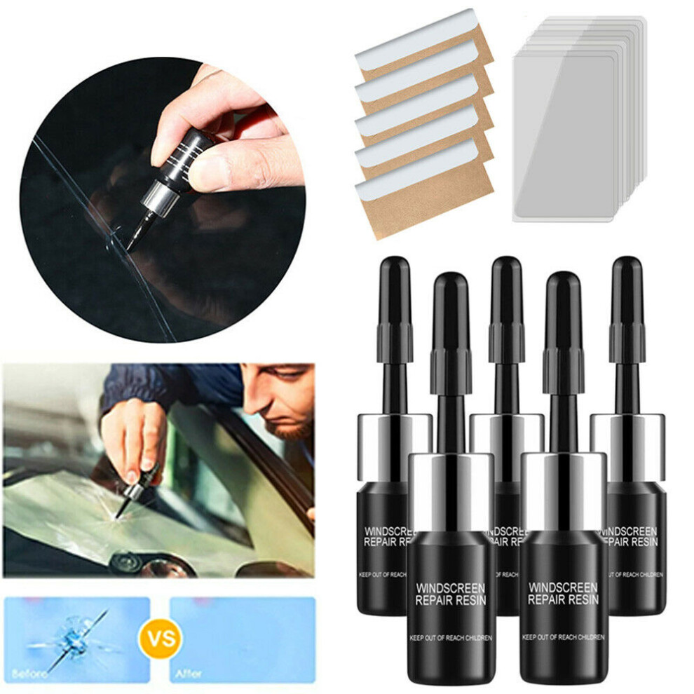 10 Pcs Automotive Glass Nano Repair Fluid Car Windshield Resin Crack Tool Kit 9389440867727