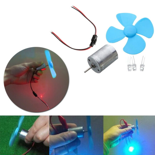 DC Motor DIY Kit Small Motor Micro Wind Turbines Small Motor Blades Generator 2