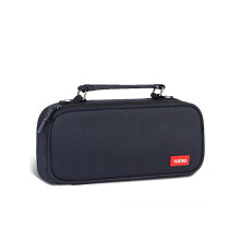 Large Capacity Canvas Pencil Case with Single Zipper Black