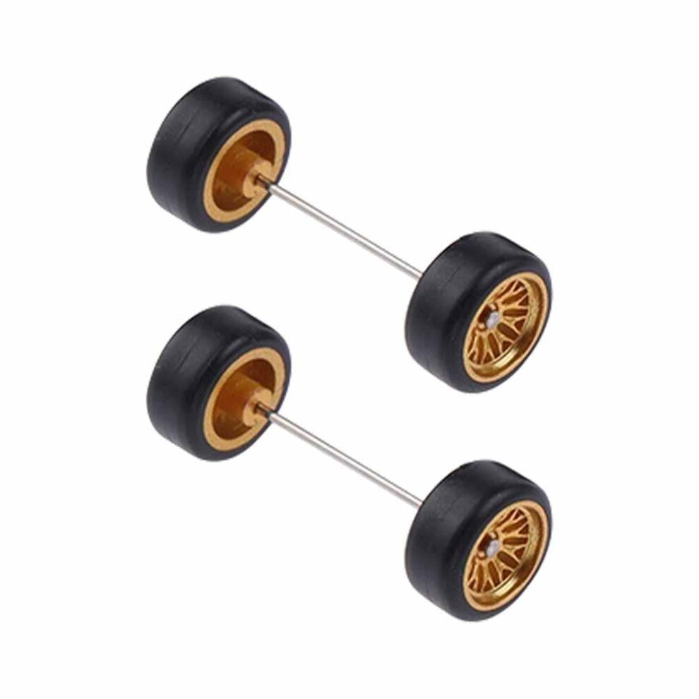 Hflwywd 1/64 Wheels Vehicle Toys Rubber Tire Modified Parts Model Car Wheel Car 4* 9389440868007