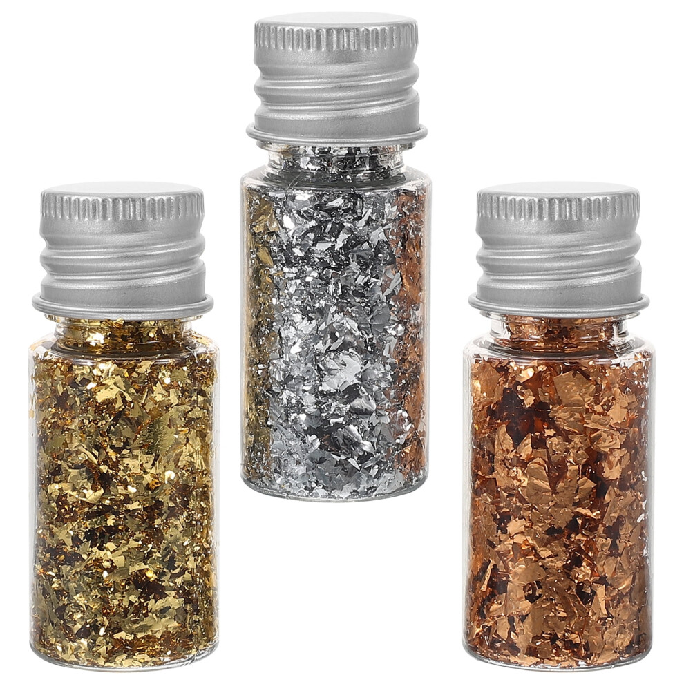 Gold 1 Set Of Imitation Flakes Nail Art Decoration Crafts Foil Flakes Nail Art Supplies