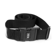2-pack Black Luggage Strap Strap with Lock Luggage Strap Luggage Belt black