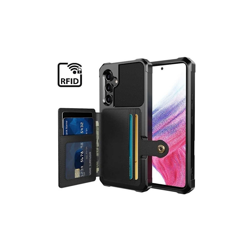 Compatible With Samsung S24 Shockproof Premium Case 4-Compartment Solid V3 Rfid 9389440868427