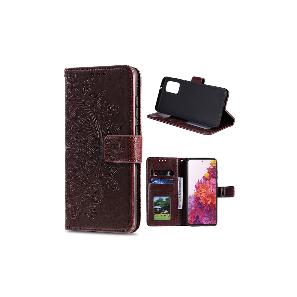 Compatible With Samsung Galaxy S20 Fe - Mandala Case - Brown 9389440868472