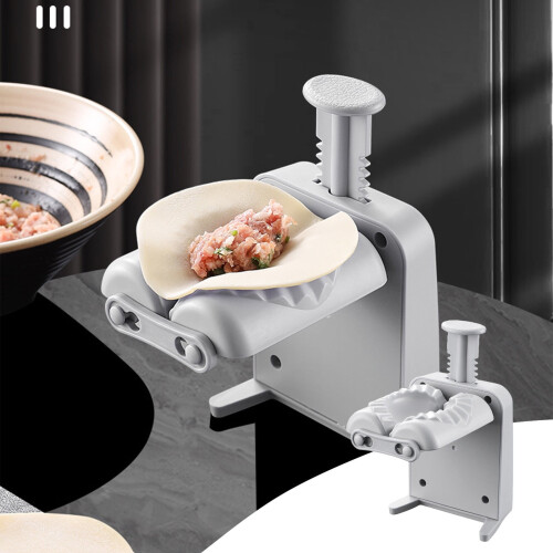 YOBOLK Manual Dumpling Maker - Compatible with Automatic Accessories, Skin Pressing & Storage Tools for Kitchen Organization 1